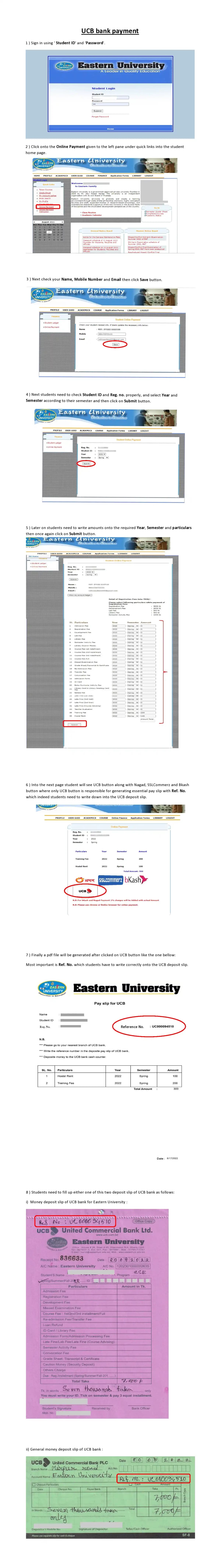 UCB Bank Payment